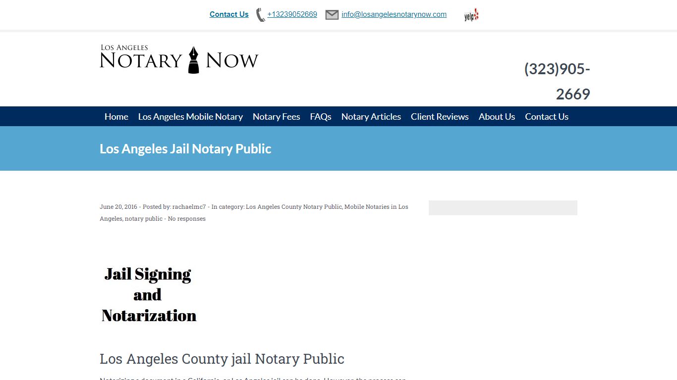 Los Angeles County jail notarization - Los Angeles Notary Now